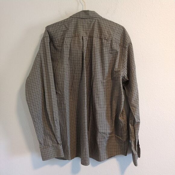 Eddie Bauer Wrinkle Free Relaxed Fit Button Up Shirt Mens XL Green Cotton - Picture 4 of 4